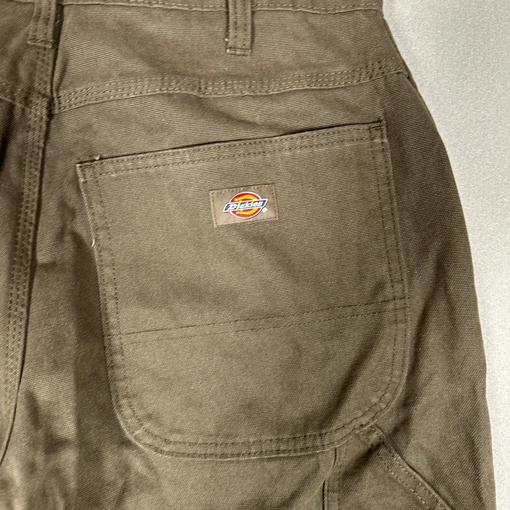 Dickies Pants Mens 32X30 Brown Duck Canvas Carpenter Utility Workwear Trousers